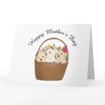 Chiens Carte de la fête des mères