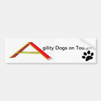 Chiens d'agilité sur Sticker de pare-chocs Tour