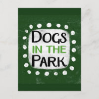 Chiens Dans La Carte Postale Du Parc