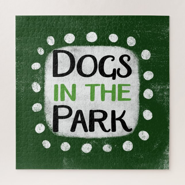 Chiens Dans Le Puzzle Du Parc (Vertical)