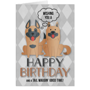Chiens de caricature mignons pour l'anniversaire d