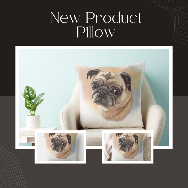 Chiens de carlin| Meilleur Coussin (Créateur téléchargé)