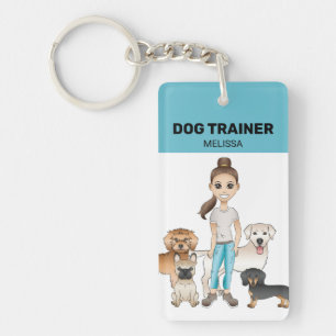 Chiens De Cartoon Mignons Et Une Fille De Cartoon 