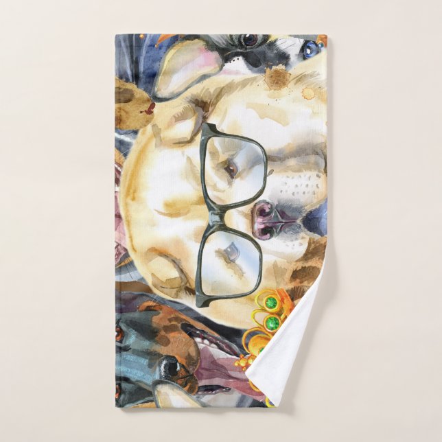 Chiens de chien pour animaux de compagnie motifs A (Serviette à main)