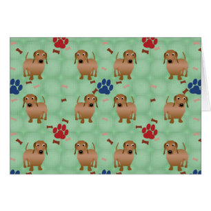 Chiens de dessin - Dachsund Red Tiled v1