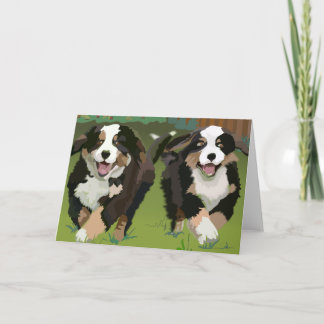 Chiens de montagne bernois carte pour notes