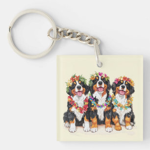 Chiens de montagne bernois hawaïens Lei de fleurs