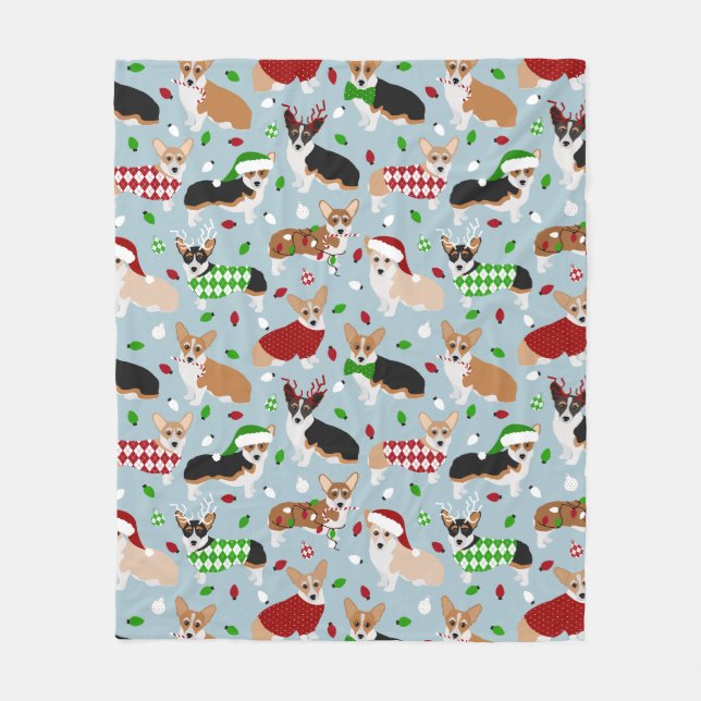 Chiens de Noël Couverture en polaire (Devant)