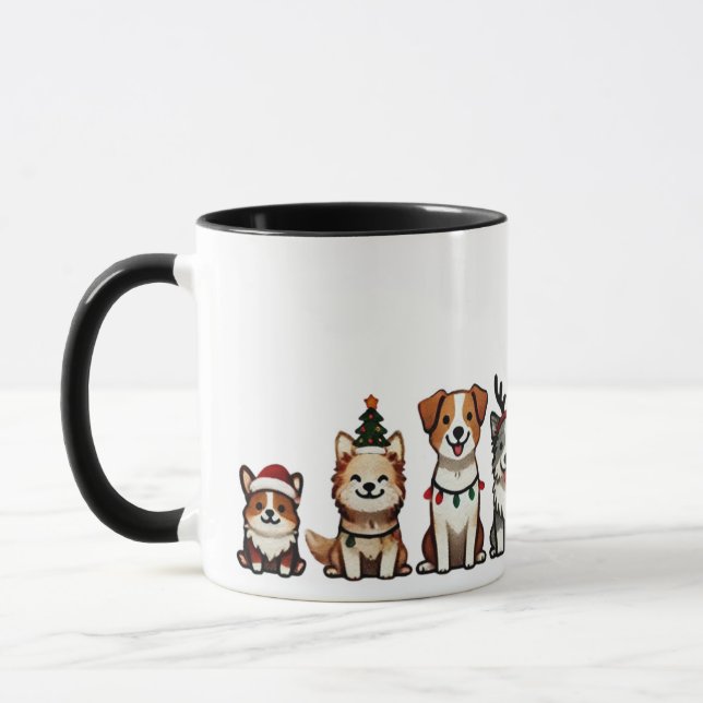 Chiens de Noël Mugs (Gauche)