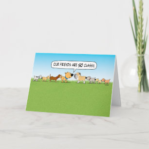 Chiens de renflouement de cul drôle Carte d'annive