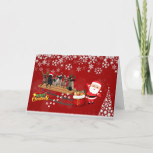 Chiens de rennes de Noël Carte de voeux