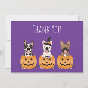 Chiens de taureaux français Halloween Merci