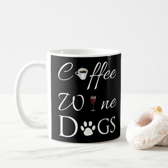Chiens de vin de café Mug de café (Avec donut)