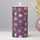 Chiens d'Halloween mignonnes pourpres