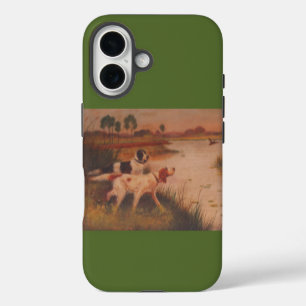 Chiens d'oiseaux Olive foncé Vert iPhone 16 Coque