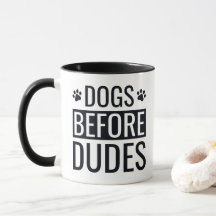 Chiens Drôle Avant Les Mecs Citer La Mug De Café