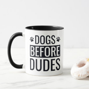 Chiens Drôle Avant Les Mecs Citer La Mug De Café
