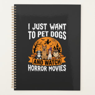 Chiens drôles d'Halloween Vecteur de films d'horre