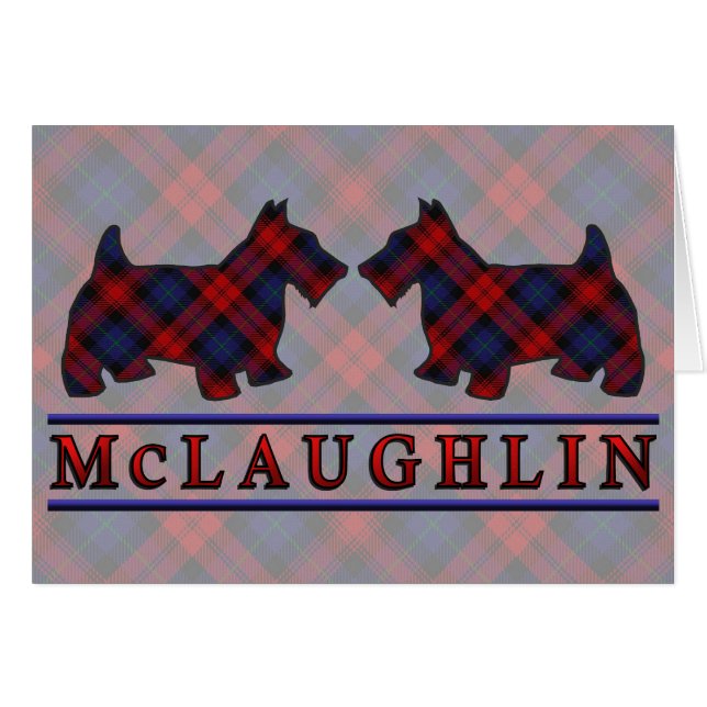 Chiens écossais Clan McLaughlin MacLachlan Tartan (Devant horizontal)
