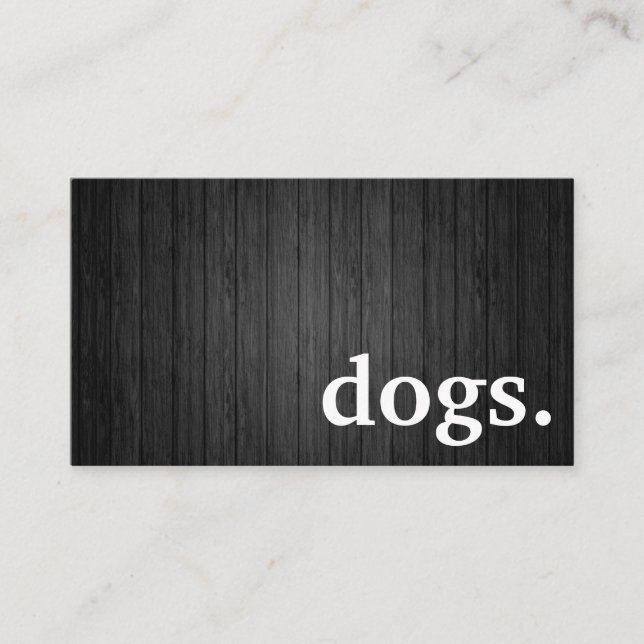 Chiens en bois modernes. carte de fidélité (Devant)