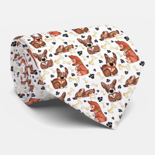 Chiens et os Amusants Cravate masculin