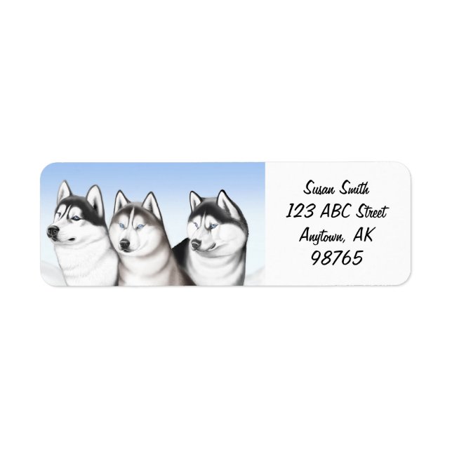 Chiens Husky Malamute personnalisables (Devant)