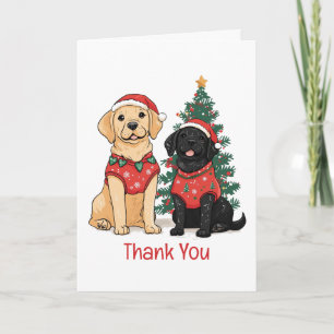 Chiens Labrador Retriever de Noël Merci