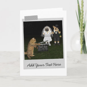 Chiens Mariage Movie thème amusant carte