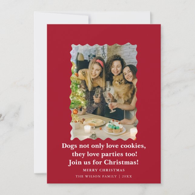 Chiens Mignons Drôle Dit Carte de Noël (Devant)