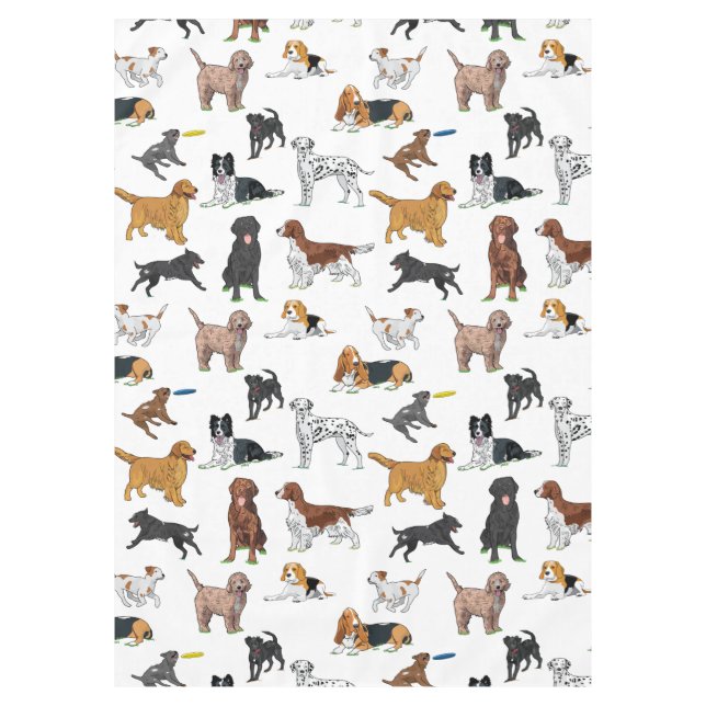 Chiens mignons Illustrations Motif nappe (Devant)