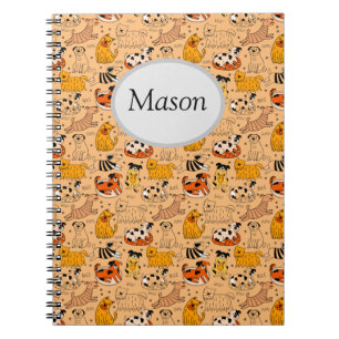 Chiens mignons personnalisables Carnet Spiral