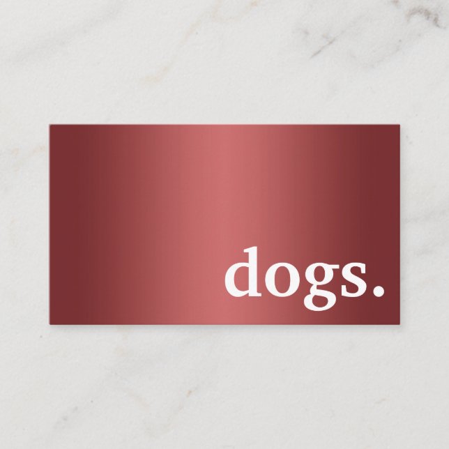 Chiens modernes. carte punch fidélité (Devant)