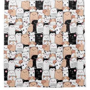 Chiens Motif rideau de douche