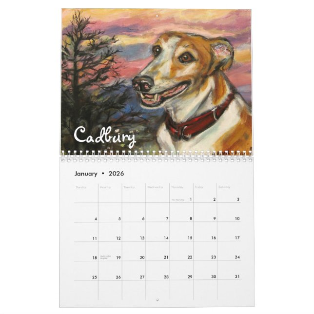 Chiens par le calendrier d'Angie 2012 (Jan 2026)