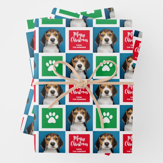 Chiens personnalisables Papier d'enveloppement de  (En situation)