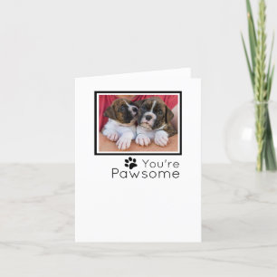 Chiens personnalisés de cartes de Merci
