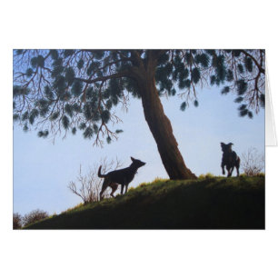 chiens pittoresque parc paysage peinture art réali