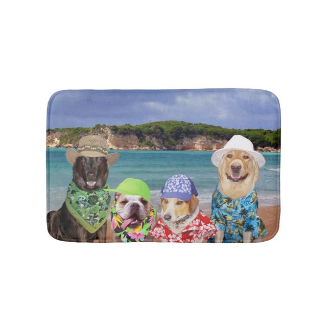 Chiens sur le tapis de bain de plage (Devant)
