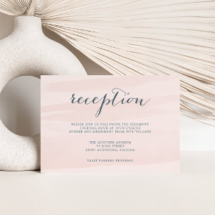 Chiffon Watercolor Reception Card   Blush