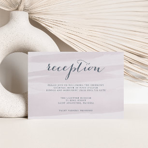 Chiffon Watercolor Reception Card   Grey Lilac