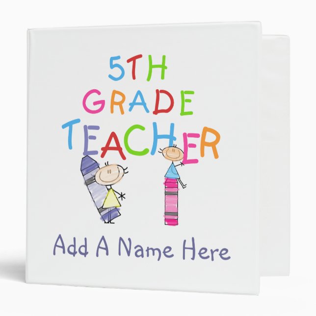 Chiffre 5ème classeur de bâton de professeur de (Devant/Intérieur)