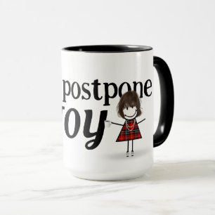 Chiffre À Bâtons Fille Avec Café Mug