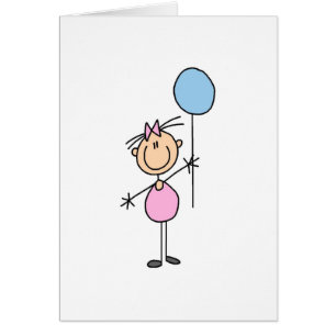 Chiffre carte de bâton de fille d'enfant en bas