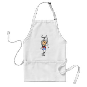 Chiffre cow-girl de bâton avec le tablier de lasso