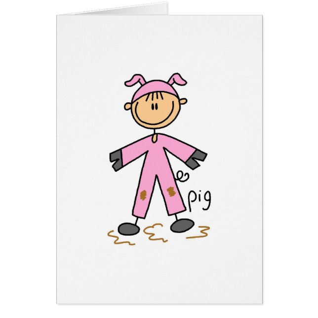 Chiffre de bâton dans la carte de costume de porc (Devant)