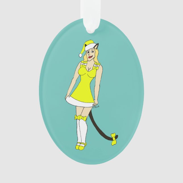 Chiffre de Noël jaune (devant)