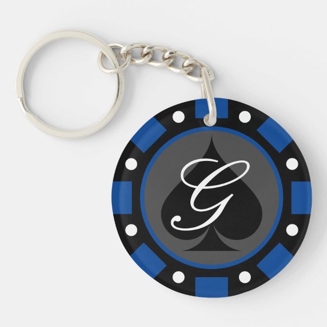 Chiffre de poker rond personnalisé monogrammed acr (Devant)
