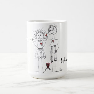 Chiffre drôle et mignon tasse de bâton de