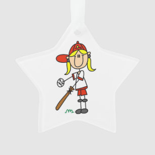 Chiffre Fille Baseball Vers Le Haut À Bat