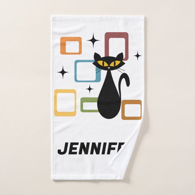 Chiffre noir du milieu du siècle (Serviette à main)